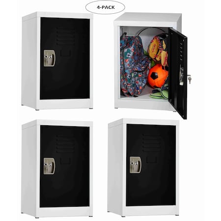 Adiroffice 15 in W, 15 in D, 24 in H, Steel ADI629-02-BLK-PKG-4